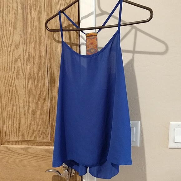 Bella D. Tops - Bella D dark blue spaghetti strap tank top